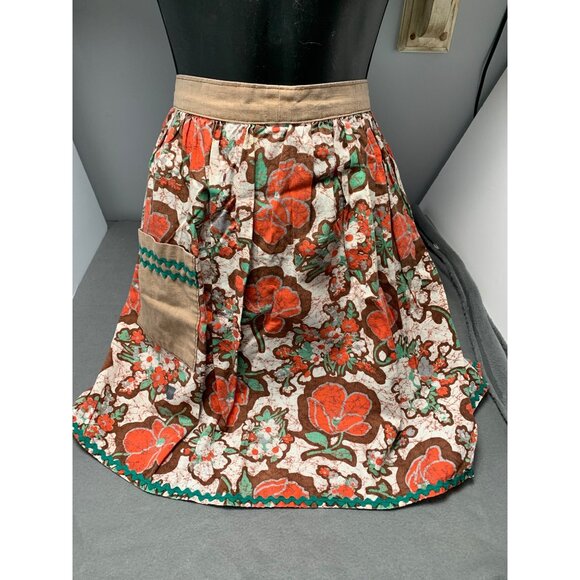 Other - Vintage Handmade Floral Cotton Apron with Pocket